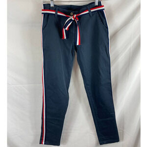 Johanna Paris Side Stripe Belted Pants Small